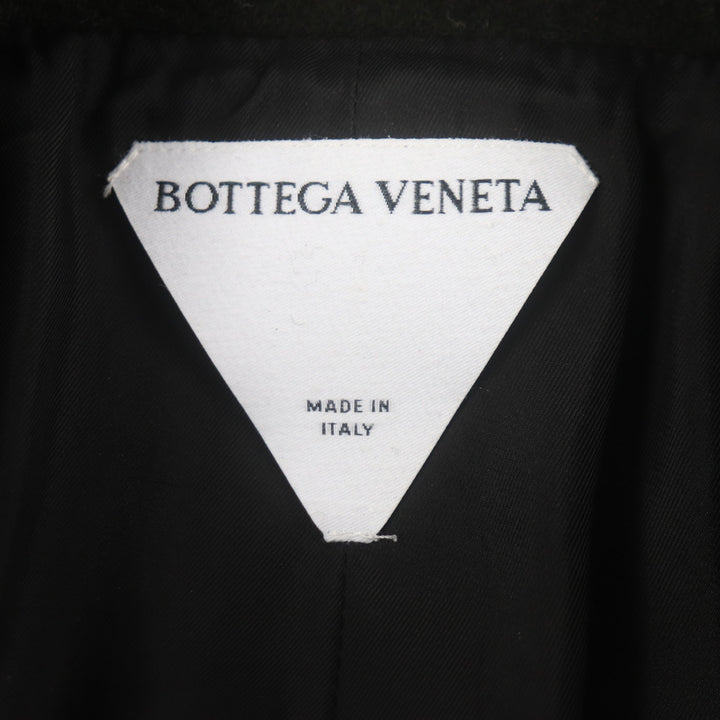 極美品▼BOTTEGAVENETA ボッテガヴェネタ 23AW 756687 フェルトウール100% ダブルブレスト ピーコート ダークグリーン 46 正規品 メンズ