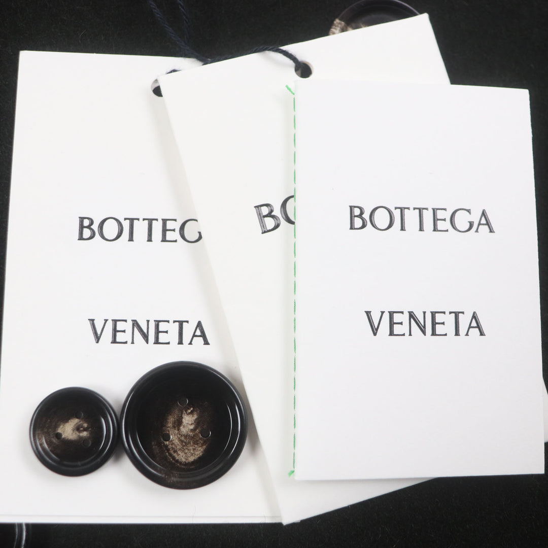 極美品▼BOTTEGAVENETA ボッテガヴェネタ 23AW 756687 フェルトウール100% ダブルブレスト ピーコート ダークグリーン 46 正規品 メンズ