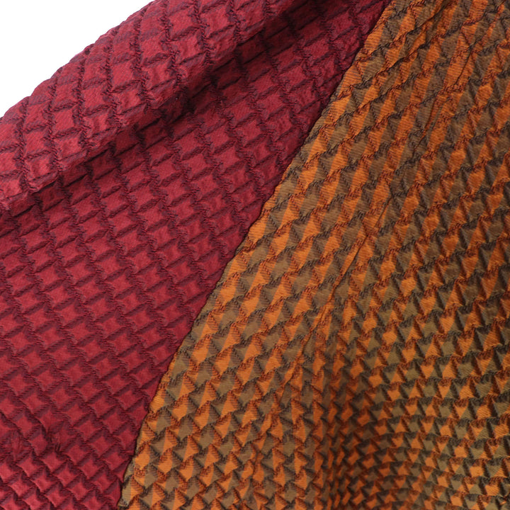 極美品△ISSEY MIYAKE イッセイミヤケ IM94FA501 3Dスチームストレッチ バブルコート 変形 オーバーシルエット レッドブラウン 2 正規品