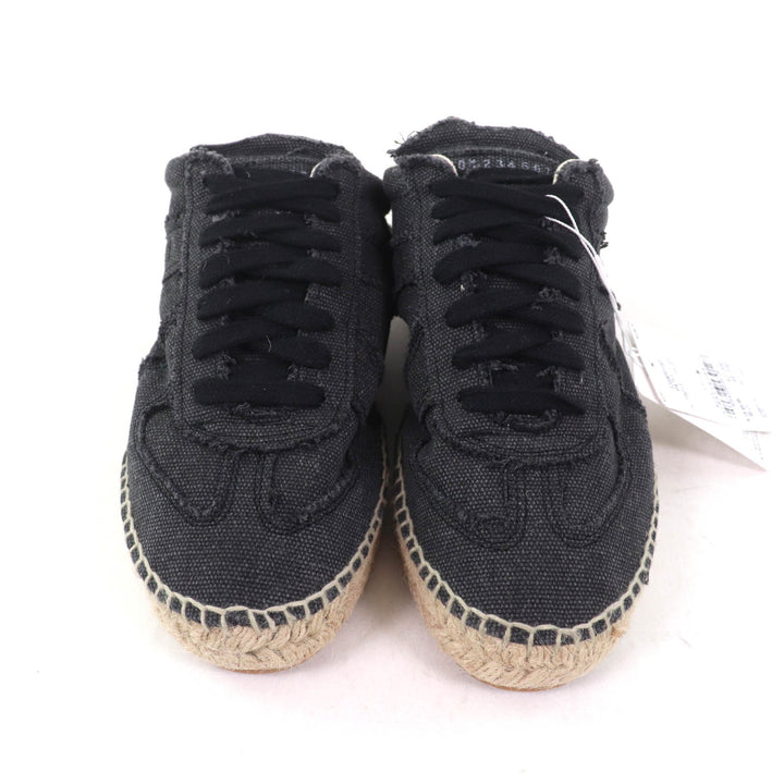 未使用品★Maison Margiela 22 メゾンマルジェラ22 S38WS0192 エスパドリーユ レースアップ デニム サボ スニーカー 黒 37 箱・袋付