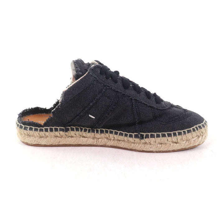未使用品★Maison Margiela 22 メゾンマルジェラ22 S38WS0192 エスパドリーユ レースアップ デニム サボ スニーカー 黒 37 箱・袋付