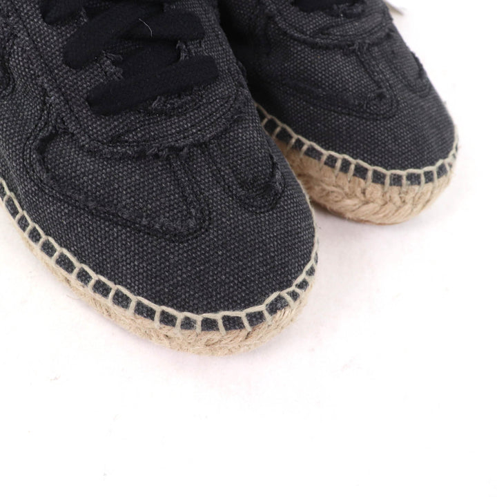 未使用品★Maison Margiela 22 メゾンマルジェラ22 S38WS0192 エスパドリーユ レースアップ デニム サボ スニーカー 黒 37 箱・袋付