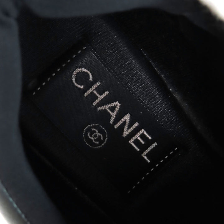 美品△CHANEL シャネル G45016 ココマーク スウェード レザー スニーカー オールブラック 36.5 保存袋付き イタリア製 レディース
