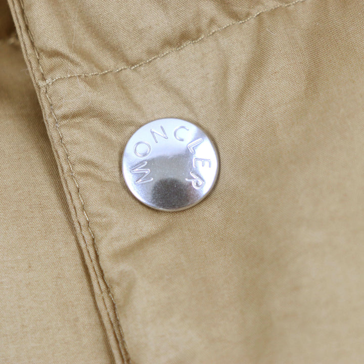 美品▼MONCLER モンクレール 20-21AW ROUBAUD フード・レザーワッペン付き WZIPUP ダウンコート 1 ハンガー・ガーメント付 正規品 メンズ