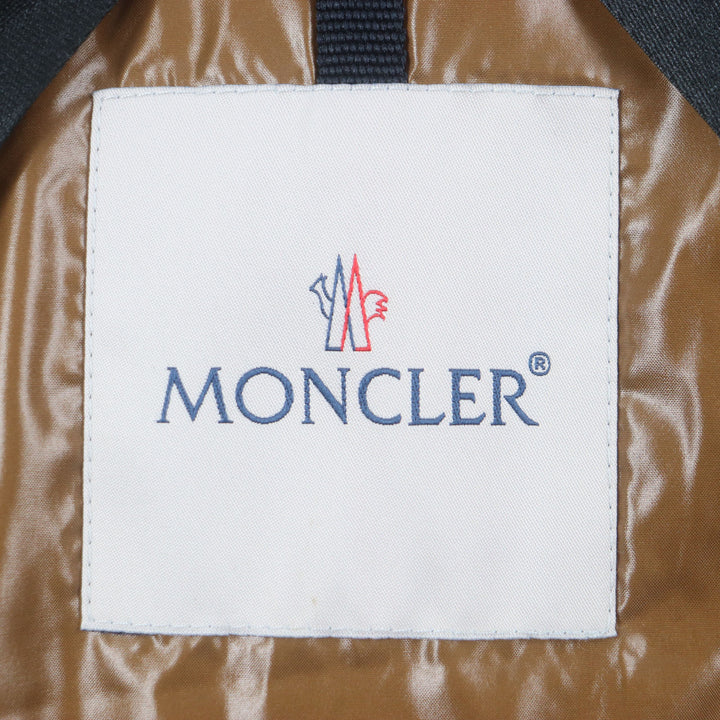 美品▼MONCLER モンクレール 20-21AW ROUBAUD フード・レザーワッペン付き WZIPUP ダウンコート 1 ハンガー・ガーメント付 正規品 メンズ