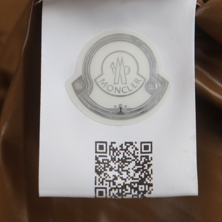 美品▼MONCLER モンクレール 20-21AW ROUBAUD フード・レザーワッペン付き WZIPUP ダウンコート 1 ハンガー・ガーメント付 正規品 メンズ