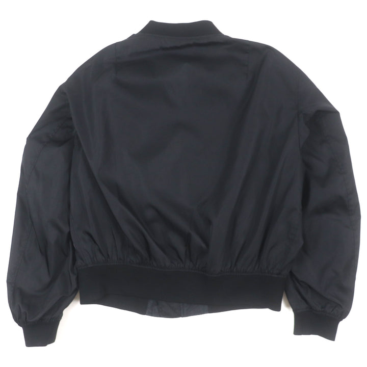 極美品▼PRADA プラダ 22SS SGC006 Re-Nylon トライアングルロゴ 三角プレート ZIPUP ボンバージャケット ブラック S 正規品 メンズ