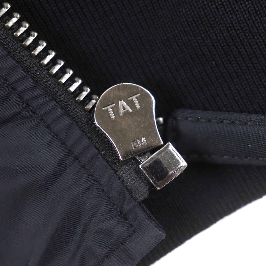 極美品▼PRADA プラダ 22SS SGC006 Re-Nylon トライアングルロゴ 三角プレート ZIPUP ボンバージャケット ブラック S 正規品 メンズ
