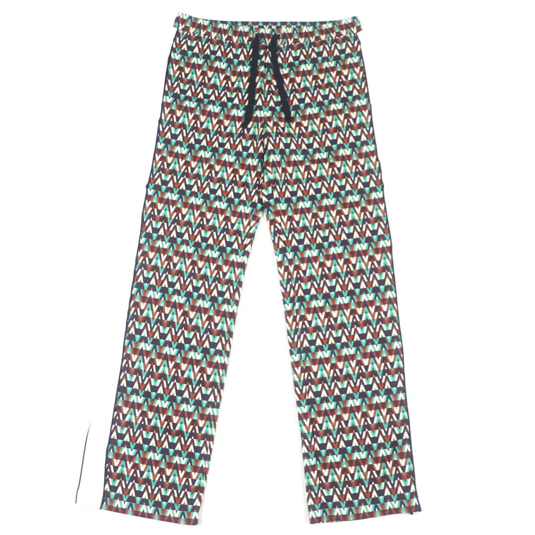 未使用品▼VALENTINO ヴァレンティノ XV3MD03C859 All-Over Printed Drawstring Track Pants Vロゴ総柄 トラックパンツ L 正規品 メンズ