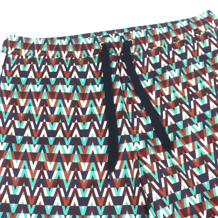未使用品▼VALENTINO ヴァレンティノ XV3MD03C859 All-Over Printed Drawstring Track Pants Vロゴ総柄 トラックパンツ L 正規品 メンズ