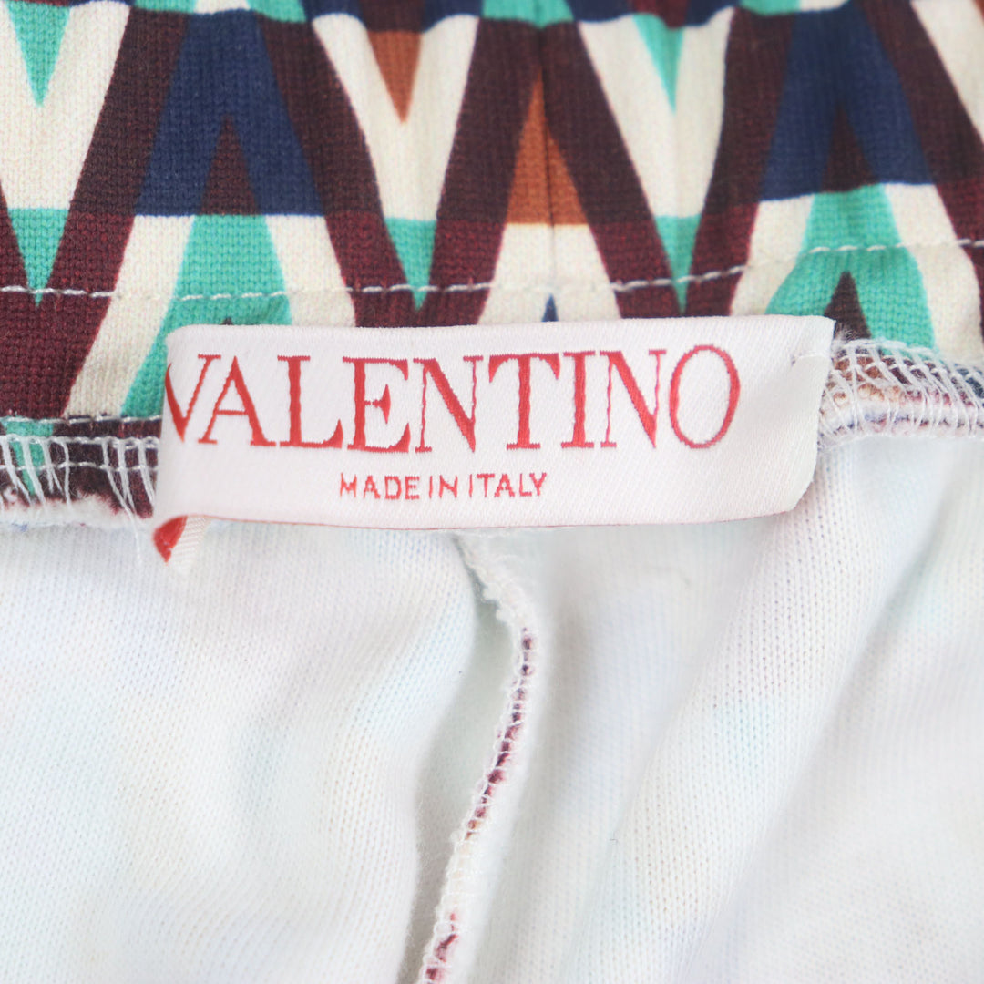 未使用品▼VALENTINO ヴァレンティノ XV3MD03C859 All-Over Printed Drawstring Track Pants Vロゴ総柄 トラックパンツ L 正規品 メンズ