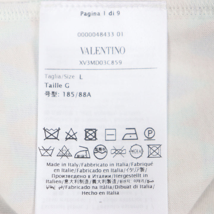 未使用品▼VALENTINO ヴァレンティノ XV3MD03C859 All-Over Printed Drawstring Track Pants Vロゴ総柄 トラックパンツ L 正規品 メンズ