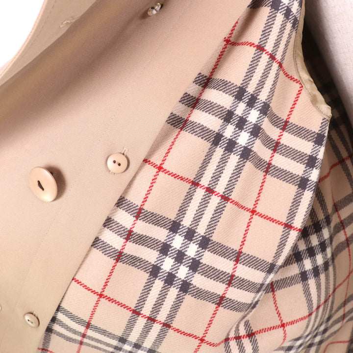 極美品★BURBERRY LONDON バーバリーロンドン FD249-633-42 襟元レッキスファー ライナー付 裏地ノバチェック柄 トレンチコート 9