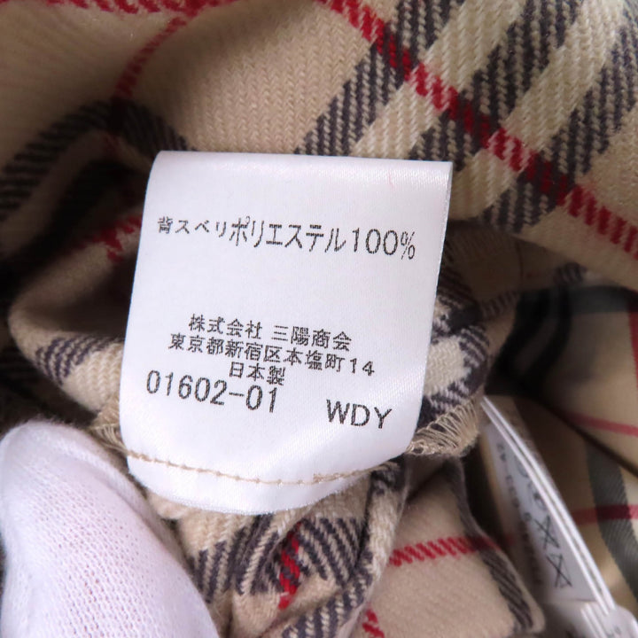 極美品★BURBERRY LONDON バーバリーロンドン FD249-633-42 襟元レッキスファー ライナー付 裏地ノバチェック柄 トレンチコート 9