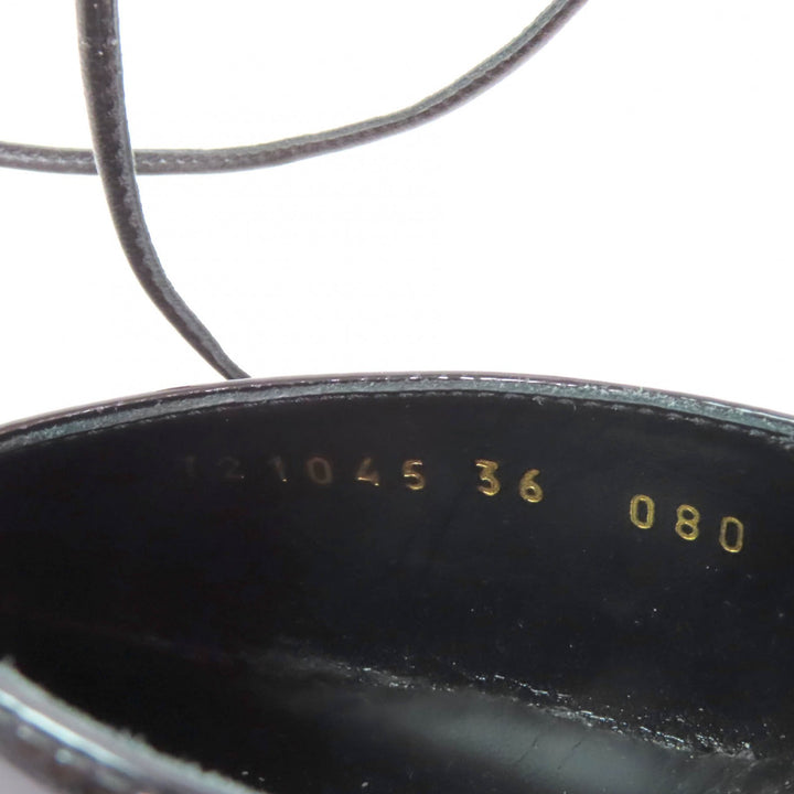 未使用品★GUCCI グッチ 721045 ポインテッドトゥ パテントレザー パンプス ブラック 36 箱・保存袋付き イタリア製 レディース