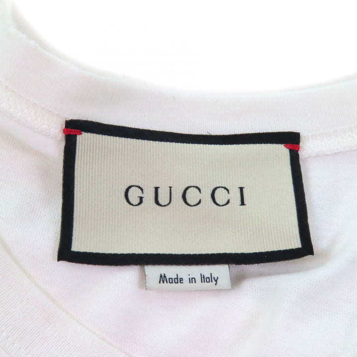 極美品★GUCCI グッチ 492347 コットン100% GUCCIFICATION オーバーサイズ ダメージ加工 半袖Ｔシャツ ホワイト XS 正規品 レディース