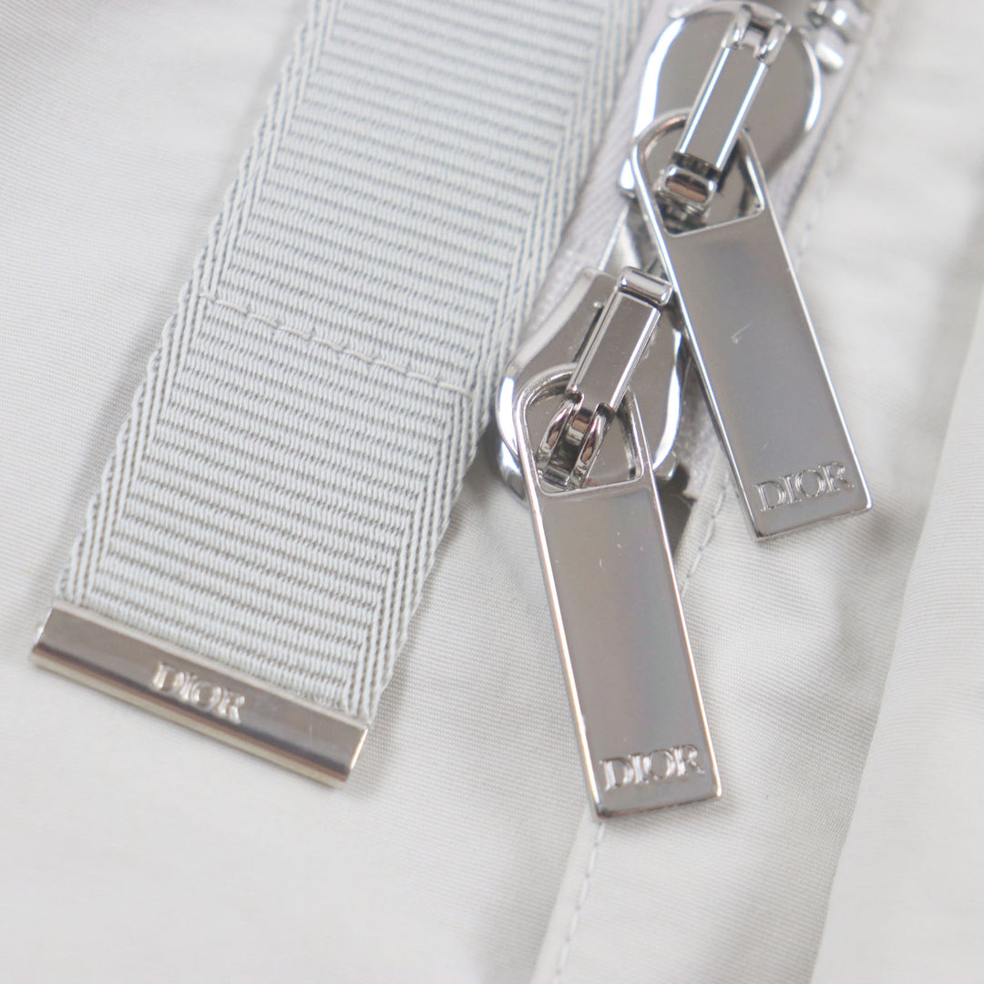 極美品▼DIOR ディオール オム 23AW 39C308A5834 バックプリント フード付き テクニカルコットン WZIPUP モッズコート 48 正規品 メンズ