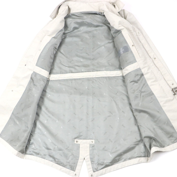 極美品▼DIOR ディオール オム 23AW 39C308A5834 バックプリント フード付き テクニカルコットン WZIPUP モッズコート 48 正規品 メンズ