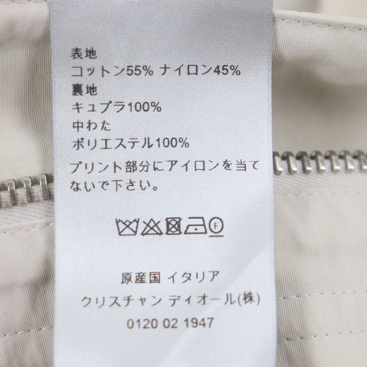 極美品▼DIOR ディオール オム 23AW 39C308A5834 バックプリント フード付き テクニカルコットン WZIPUP モッズコート 48 正規品 メンズ
