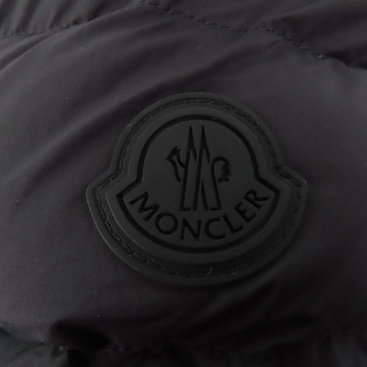 極美品☆MONCLER モンクレール 23-24AW CERCES ロゴワッペン・フード付 フロントロゴ ダウンジャケット ブラック 2 正規品 レディース