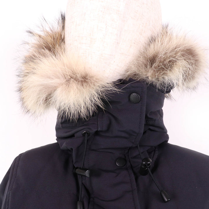 良品☆CANADA GOOSE カナダグース 3802LA SHELBURNE PARKA シェルバーンパーカ ファー・フード付 ダウンコート ネイビー XS 正規品