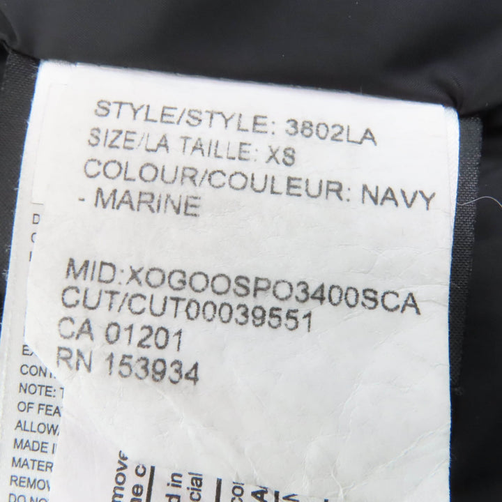 良品☆CANADA GOOSE カナダグース 3802LA SHELBURNE PARKA シェルバーンパーカ ファー・フード付 ダウンコート ネイビー XS 正規品