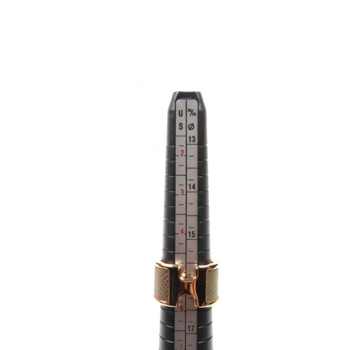 極美品★HERMES エルメス オランプ GM エトゥープ ピンクゴールド ヴォー・マダム Hデザイン リング XS 日本サイズ10号相当 箱・袋付