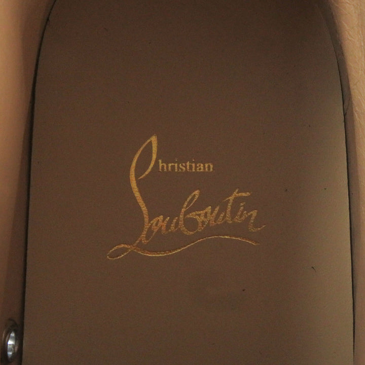 未使用品□クリスチャンルブタン 3101212 LOUIS FLAT スパイクスタッズ スウェードレザー ハイカットスニーカー 紺 40.5 イタリア製