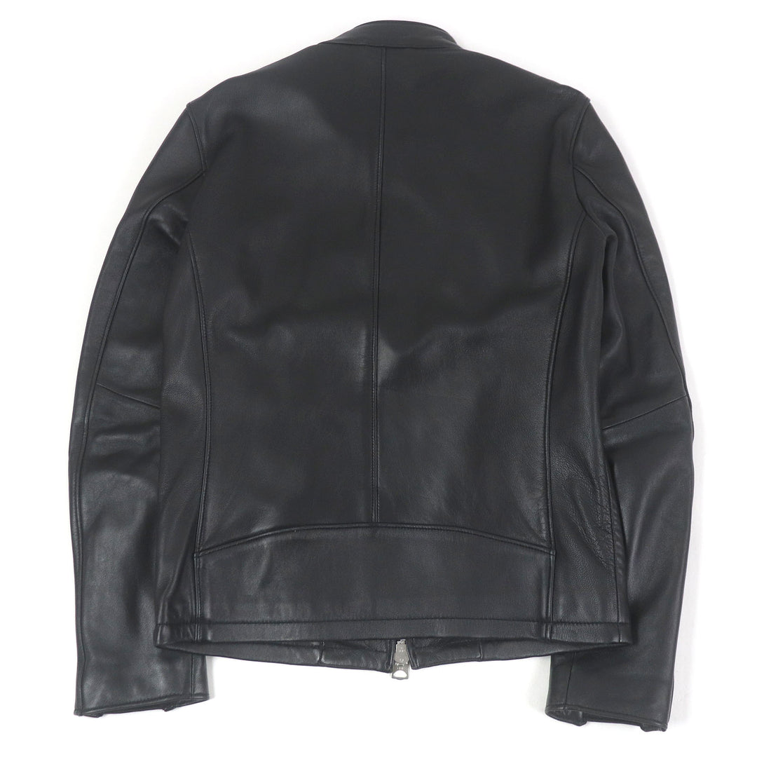 極美品□JACK ROSE ジャックローズ 254703J 羊革 シングル スタンドカラー ライダースジャケット レザージャケット ブラック M 正規品