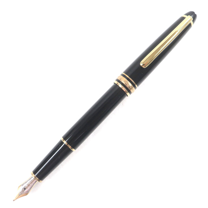 美品▼MONTBLANC モンブラン マイスターシュテュック クラシック ペン先14K Mニブ ホワイトスター 両用式 万年筆 ブラック ゴールド