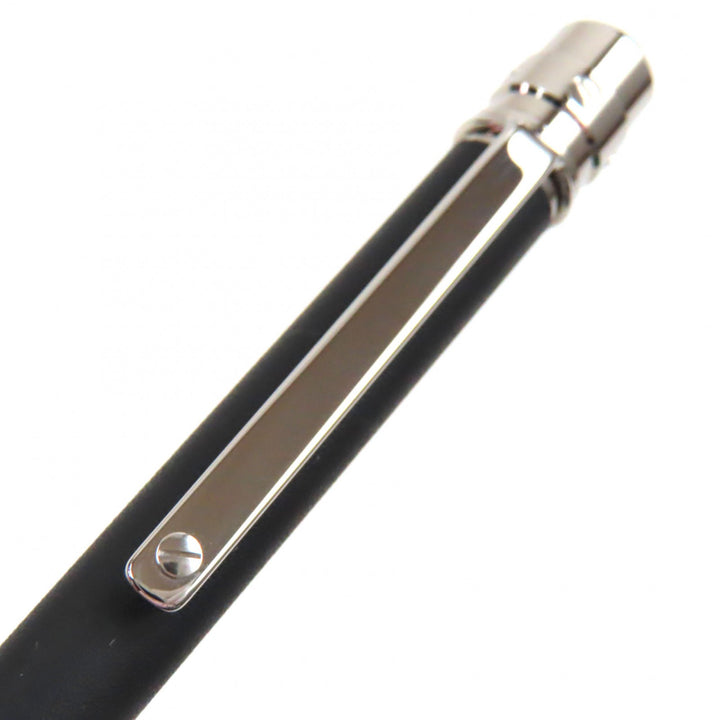 極美品▼Cartier カルティエ サントス ツイスト式 ボールペン マットブラック シルバー 箱・ケース付き フランス製 メンズ 筆記確認済み