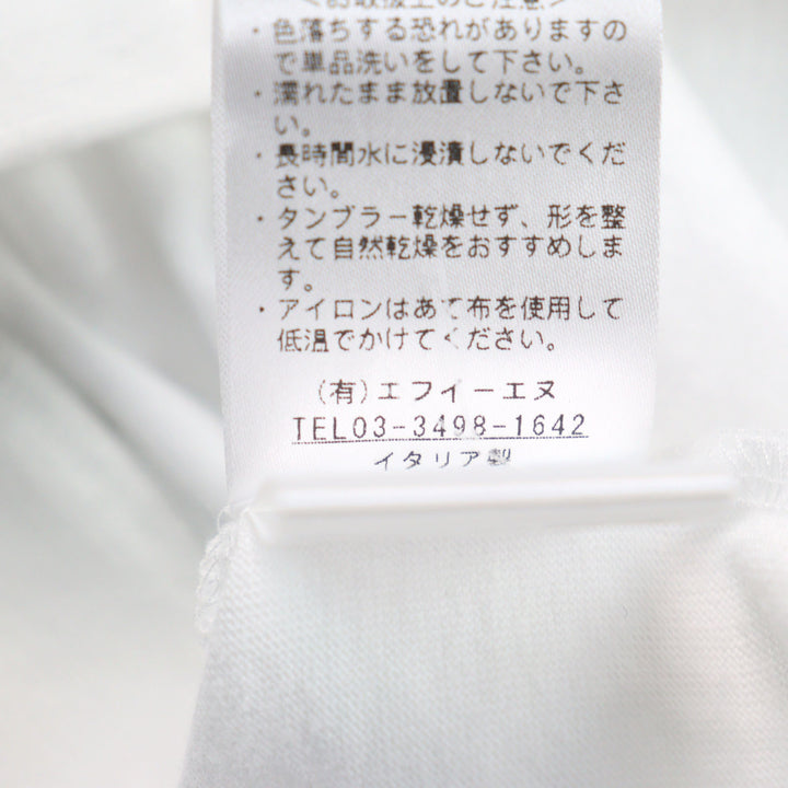 未使用品○ANTICIPO アンティーチポ INZOLIA インツォリア ロゴタグ スムースコットン Vネック リブ切替 半袖Ｔシャツ 42 正規品 メンズ