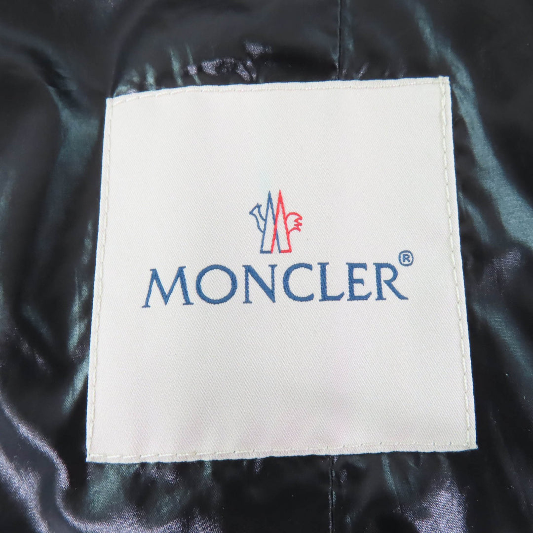 美品☆MONCLER モンクレール FULMAR ファルマ フォックスファー・ロゴワッペン・フード付 ダウンコート ブラック 0 正規品 レディース