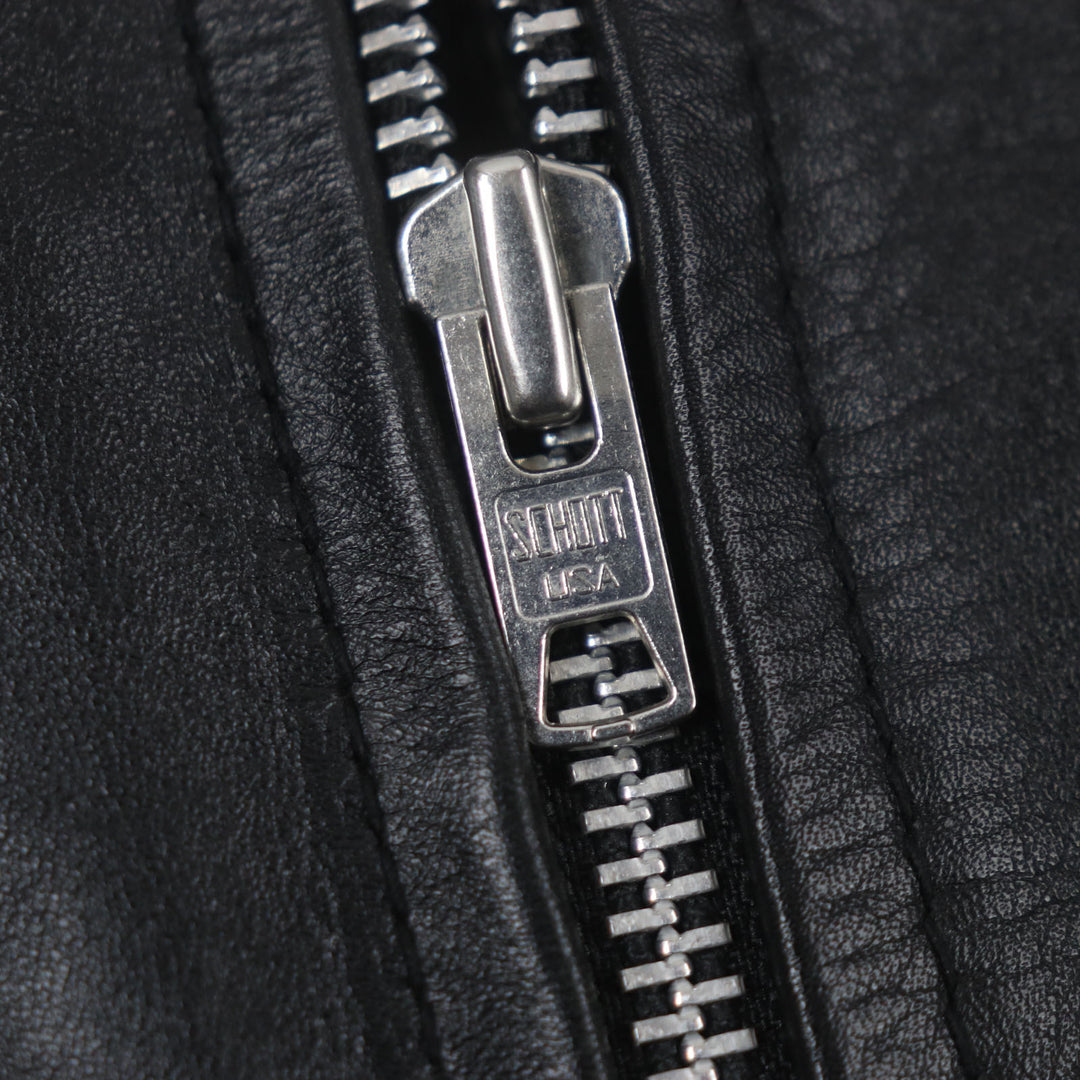 美品▼schott ショット 3141022 LONG ISLAND ロングアイランド レザー ジップアップ シングル ライダースジャケット S 正規品 メンズ