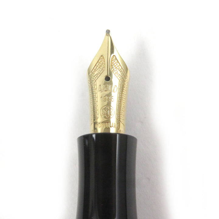 極美品□MONTBLANC モンブラン マイスターシュテュック 作家シリーズ1995 ボルテール 18K Mニブ キャップ式 13164/20000 万年筆 ブラック