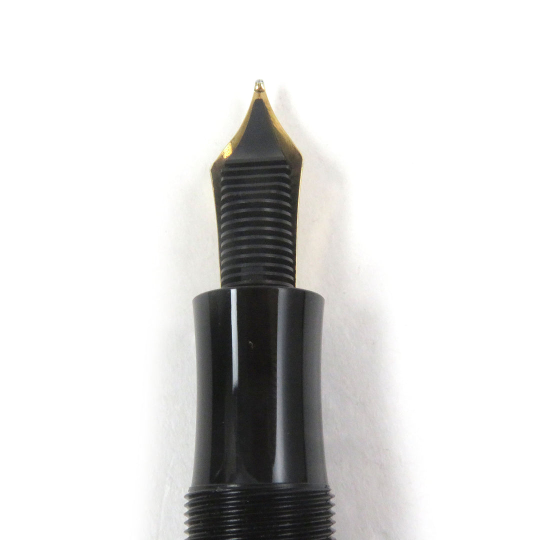 極美品□MONTBLANC モンブラン マイスターシュテュック 作家シリーズ1995 ボルテール 18K Mニブ キャップ式 13164/20000 万年筆 ブラック