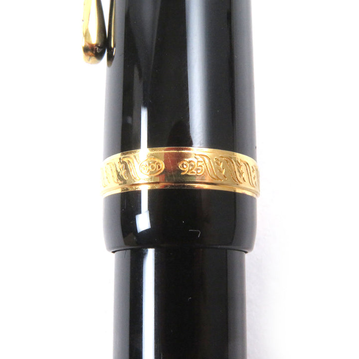 極美品□MONTBLANC モンブラン マイスターシュテュック 作家シリーズ1995 ボルテール 18K Mニブ キャップ式 13164/20000 万年筆 ブラック