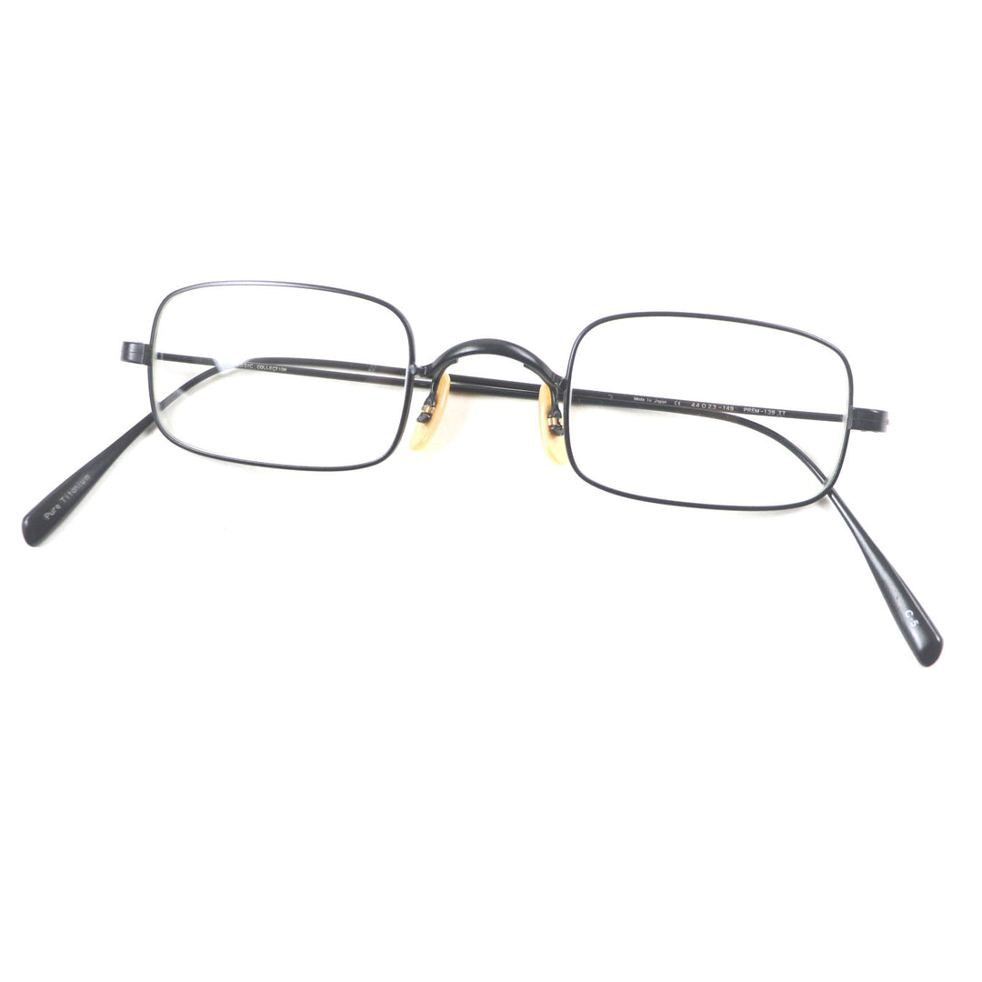 未使用品▼BJ CLASSIC COLLECTION ビージェークラシックコレクション PREM-139 現行品 スクエア チタニウム メガネ 44□23-149 ケース付