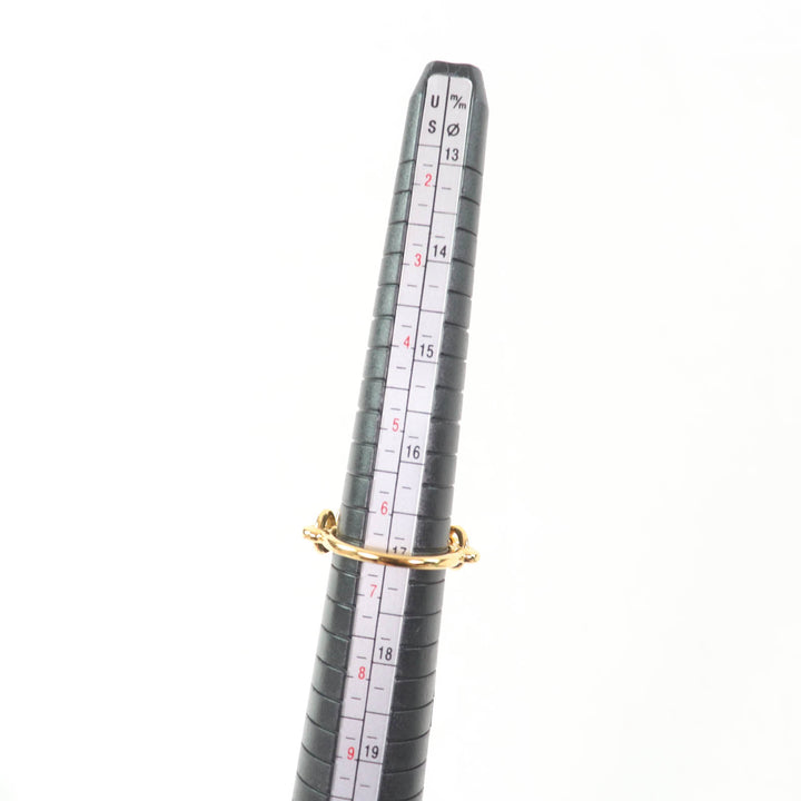 極美品☆HERMES エルメス エリタージュエケストルPM アリゲーターレザー リング・指輪 ゴールド ネイビー T54 箱・保存袋付 レディース