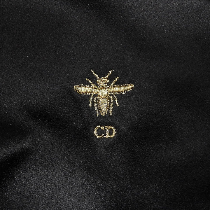 美品▲Christian Dior クリスチャンディオール 05DPA918G700 ラムレザー 裏地シルク100％ キャスケット ブラック 58 フランス製 正規品