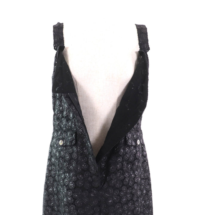 極美品★CHANEL シャネル 08A P33424 Little Black Dress 王冠ココボタン付 ココマーク刺繍 キャミワンピース ブラック 42 イタリア製