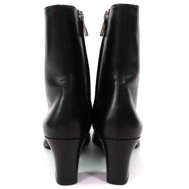 極美品△BALLY バリー TIURA-FE サイドジップ レザー ショートブーツ アンクルブーツ ブラック 35.5 保存袋付き イタリア製 レディース