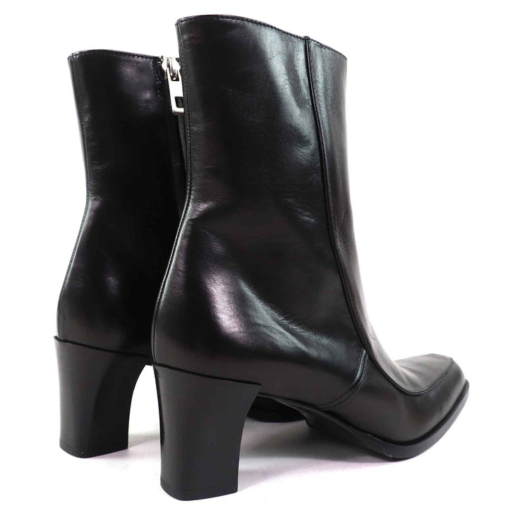 極美品△BALLY バリー TIURA-FE サイドジップ レザー ショートブーツ アンクルブーツ ブラック 35.5 保存袋付き イタリア製 レディース