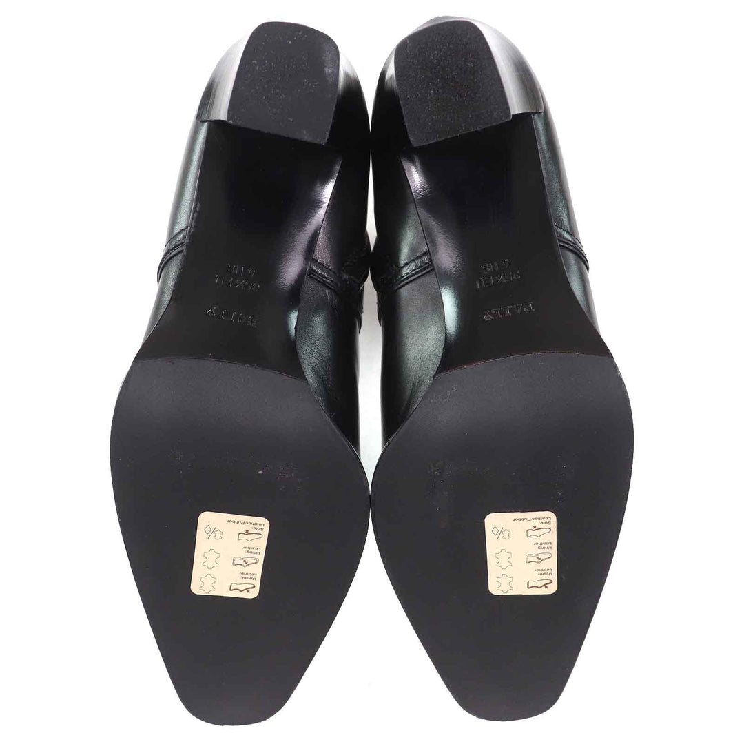 極美品△BALLY バリー TIURA-FE サイドジップ レザー ショートブーツ アンクルブーツ ブラック 35.5 保存袋付き イタリア製 レディース