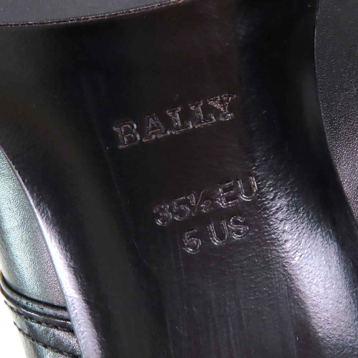 極美品△BALLY バリー TIURA-FE サイドジップ レザー ショートブーツ アンクルブーツ ブラック 35.5 保存袋付き イタリア製 レディース