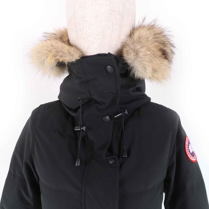良品△CANADA GOOSE カナダグース 2302JL MACKENZIE PARKA マッケンジーパーカ ロゴワッペン ファー・フード付き ダウンコート S 正規品