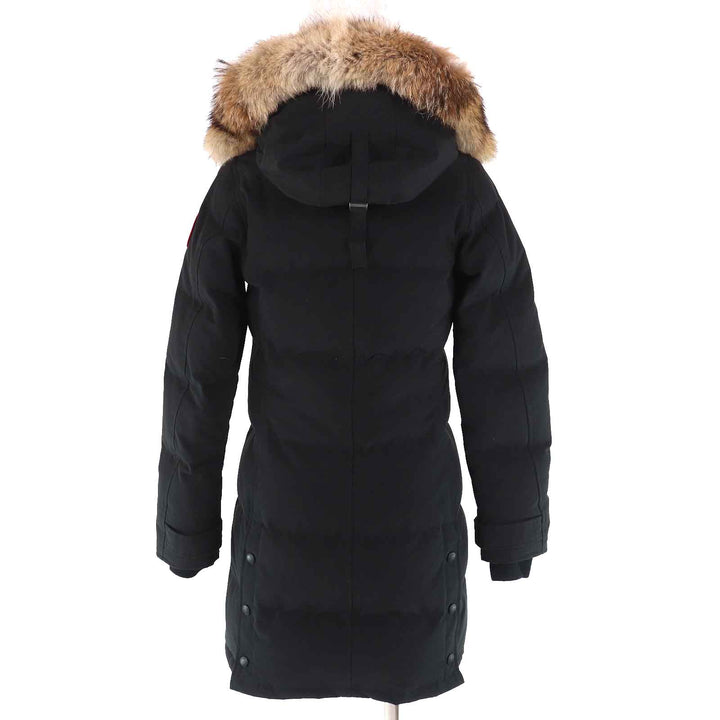 良品△CANADA GOOSE カナダグース 2302JL MACKENZIE PARKA マッケンジーパーカ ロゴワッペン ファー・フード付き ダウンコート S 正規品