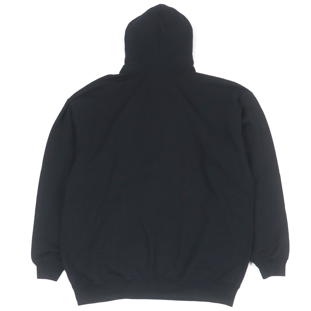 美品□BALENCIAGA バレンシアガ 22AW 578135 コットン100％ BBロゴ ラインストーン プルオーバー パーカー ブラック XS 正規品 メンズ