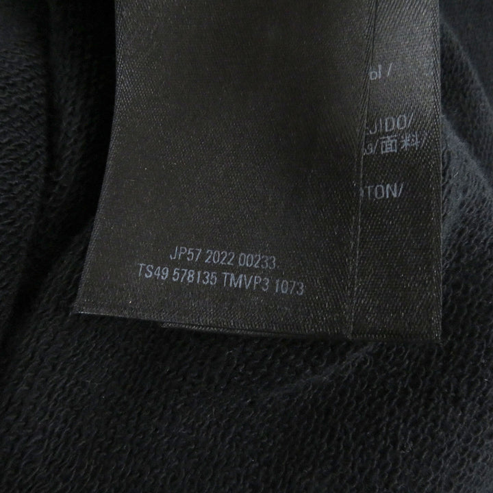 美品□BALENCIAGA バレンシアガ 22AW 578135 コットン100％ BBロゴ ラインストーン プルオーバー パーカー ブラック XS 正規品 メンズ
