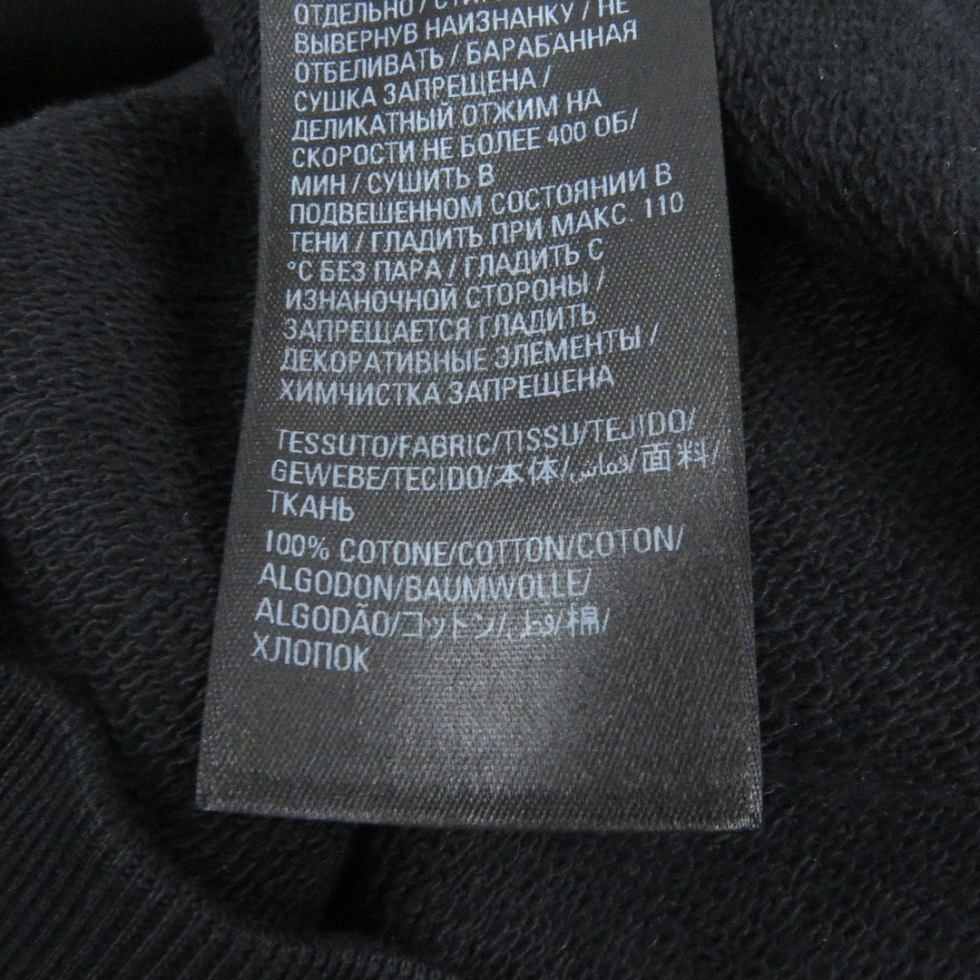 美品□BALENCIAGA バレンシアガ 22AW 578135 コットン100％ BBロゴ ラインストーン プルオーバー パーカー ブラック XS 正規品 メンズ